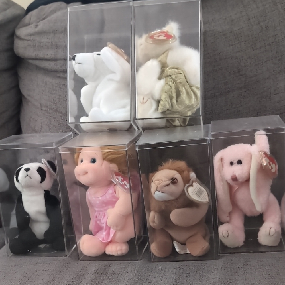 Ty Plush Collection - White, Pink, Brown, Black